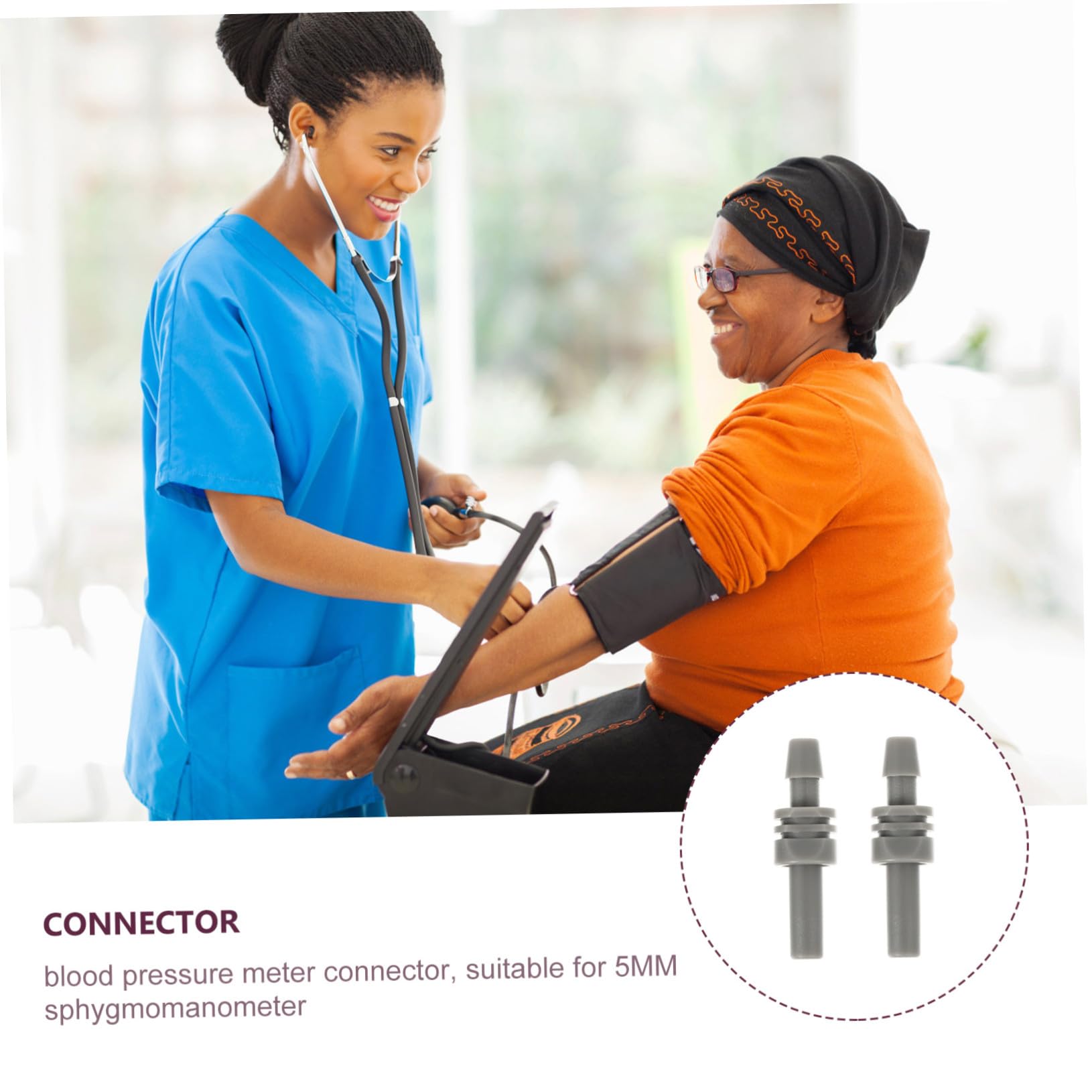 2pezzi Connettore Bracciale Sfigmomanometro Elettronico Accessori Per Misuratore Pressione Arteriosa Polsino Compatibile