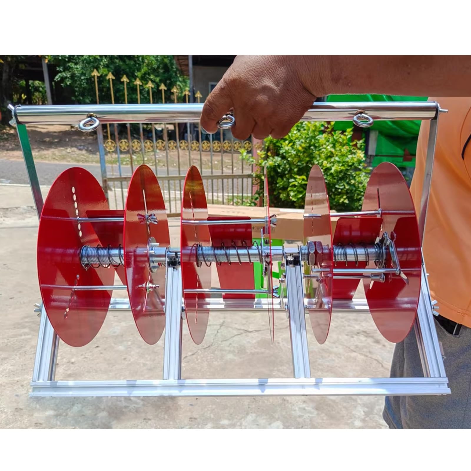 Supporto pieghevole per bobine di filo, dispenser portatile resistente per l'industria elettrica e la vendita al dettaglio
