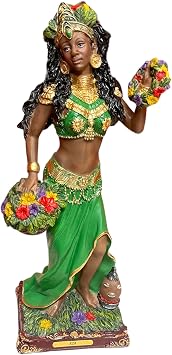 Statues 12" Aja Santeria Orisha of Forest and Herbs Cold Cast Resin Hand Painted Finish