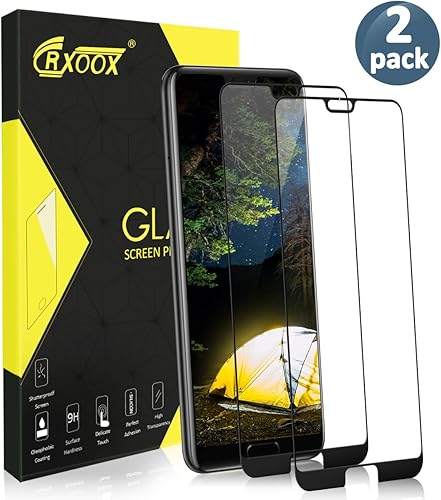 CRXOOX Pellicole Protettive per Huawei P20 PRO 2 Pezzi Vetro Temperato 9H Durezza Alta trasparent Nessuna Bolla Anti-Impronte Antigraffi Facile Installazione Nero CRXOOX Pellicole Protettive per Huawei P20 PRO 2 Pezzi Vetro Temperato 9H Durezza Alta trasparent Nessuna Bolla Anti-Impronte Antigraffi Facile Installazione Nero