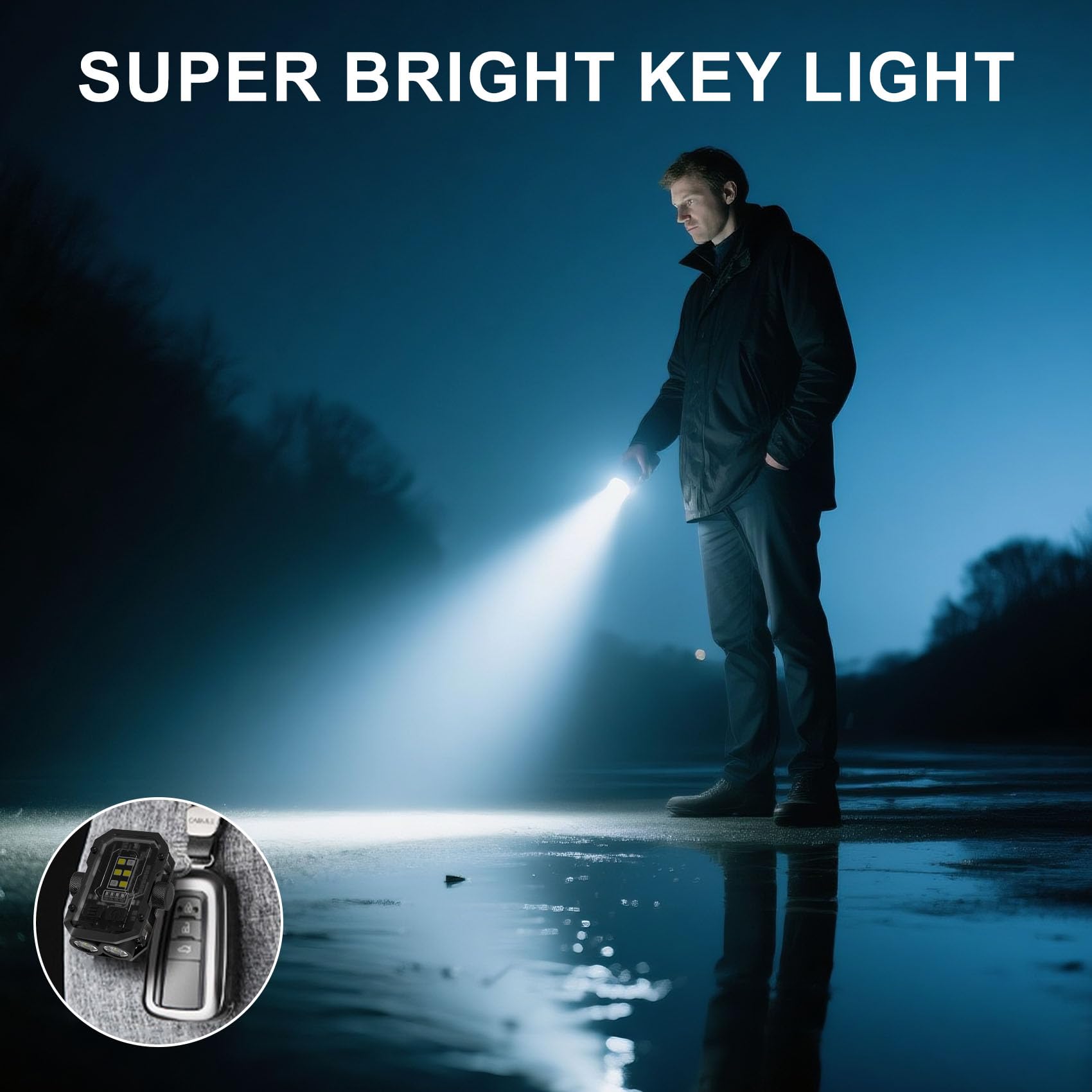 Siuyiu EDC Torch, 300 Lumens Mini Torch Pocket Keyring, 8 Modes Rechargeable LED Torches, Waterproof Flashlight, Tail Magnet - Image 2