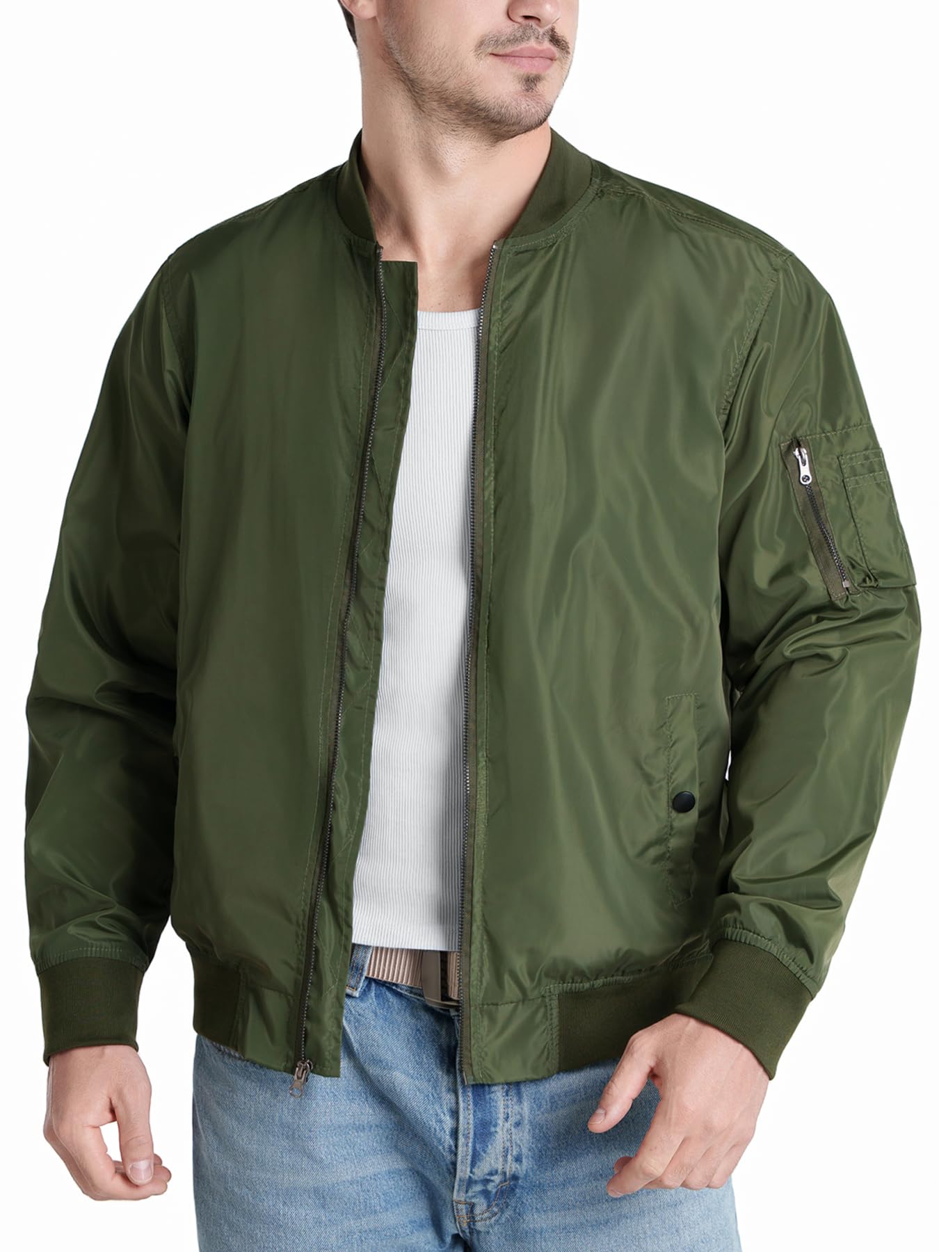 Men's Bomber Jacket Lightweight Water Resistant
