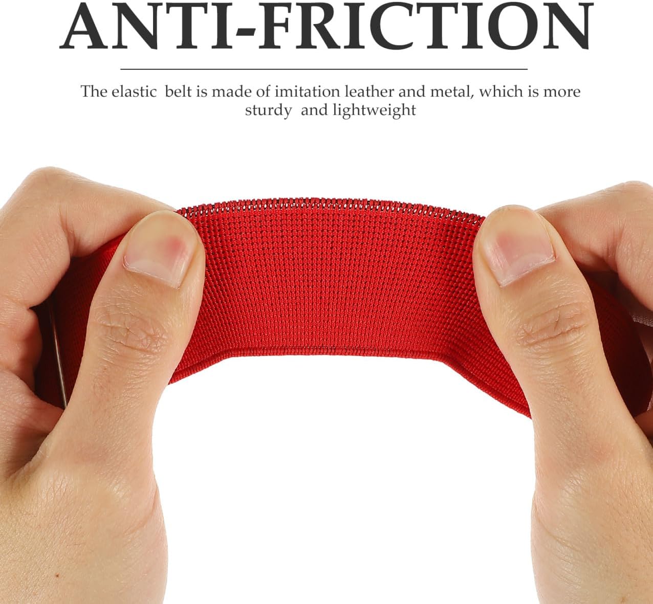 Elastic Baseball Belt for Men and Women, Red Imitation Leather Softball Sports Belt, Adjustable Stretch Outdoor Waistband for Youth and Students