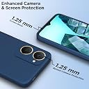 Pikkme Back Cover Camera Protection Shockproof Soft Matte Silicone Back Case for iQOO Z9 Lite 5G | Vivo T3 Lite 5G | Vivo Y18 | Y18e | Y03 (Blue) gallery image