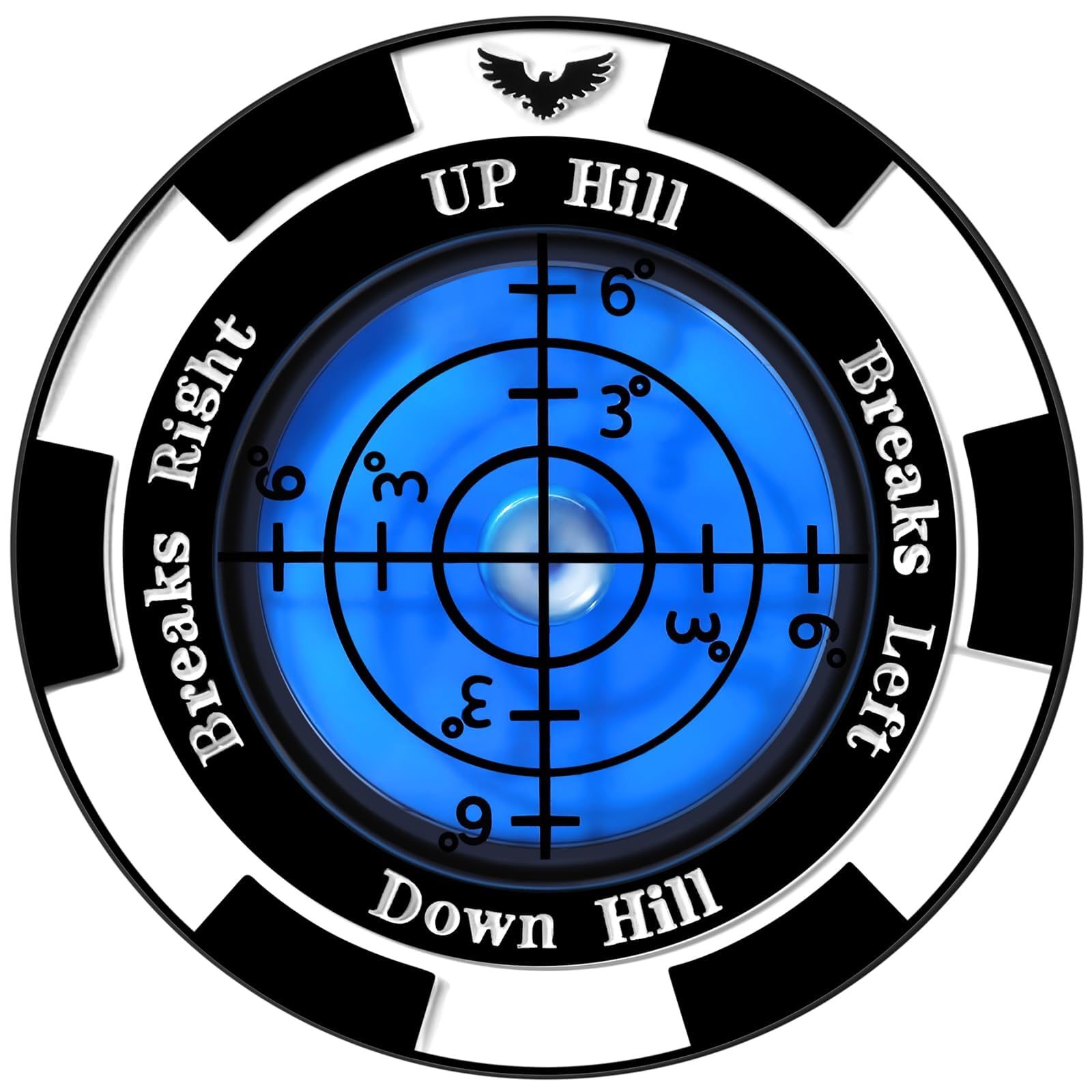 Yobbai SlopeVision Pro Golf Green Reader with Hat Clip, Horizontal Bubble Level & Golf Ball Marker – High Precision Green Reading Aid, Ideal Golf Gift