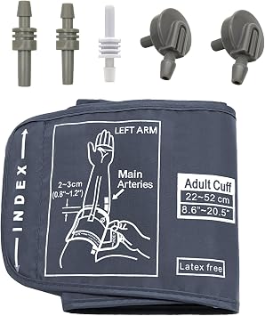Large Cuff Blood Pressure Monitor,Blood Pressure Monitors Large Cuff,Blood Pressure Monitors Extra Large Cuff,Extra Large Blood Pressure Cuff,22-52cm,Suitable for Adults,Includes 6 Connectors