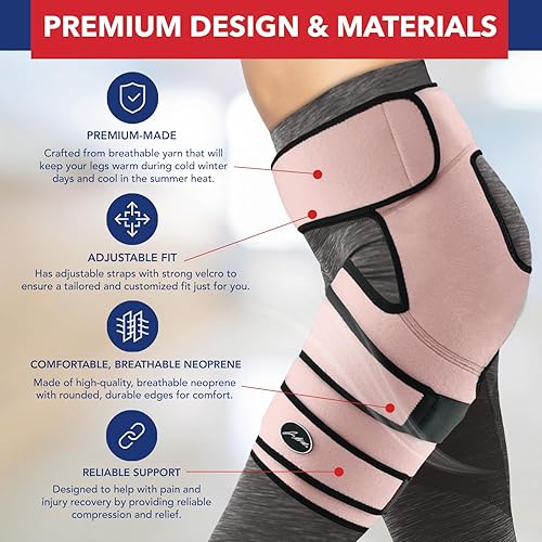 Miniatura 5 de Dr. Arthritis Doctor Developed - Soporte de cadera para mujeres y hombres con manual médico (LXL, rosa)