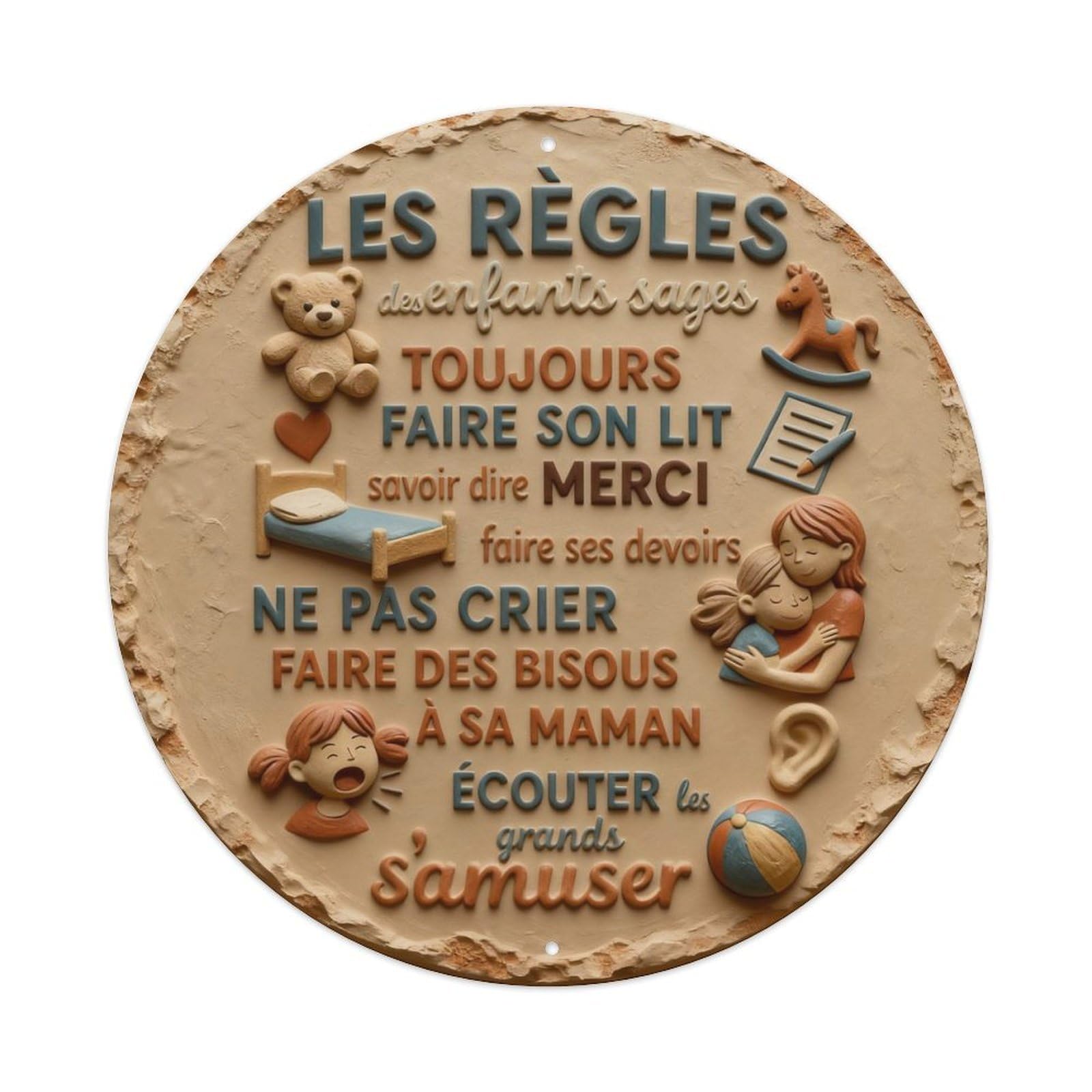 Zlatcbu Vintage The Rules Of Wise Children Metal Tin Sign Retro Wall Art Poster, Decor For Home Living Room Bar Cafe Garage, 8X8 Inch