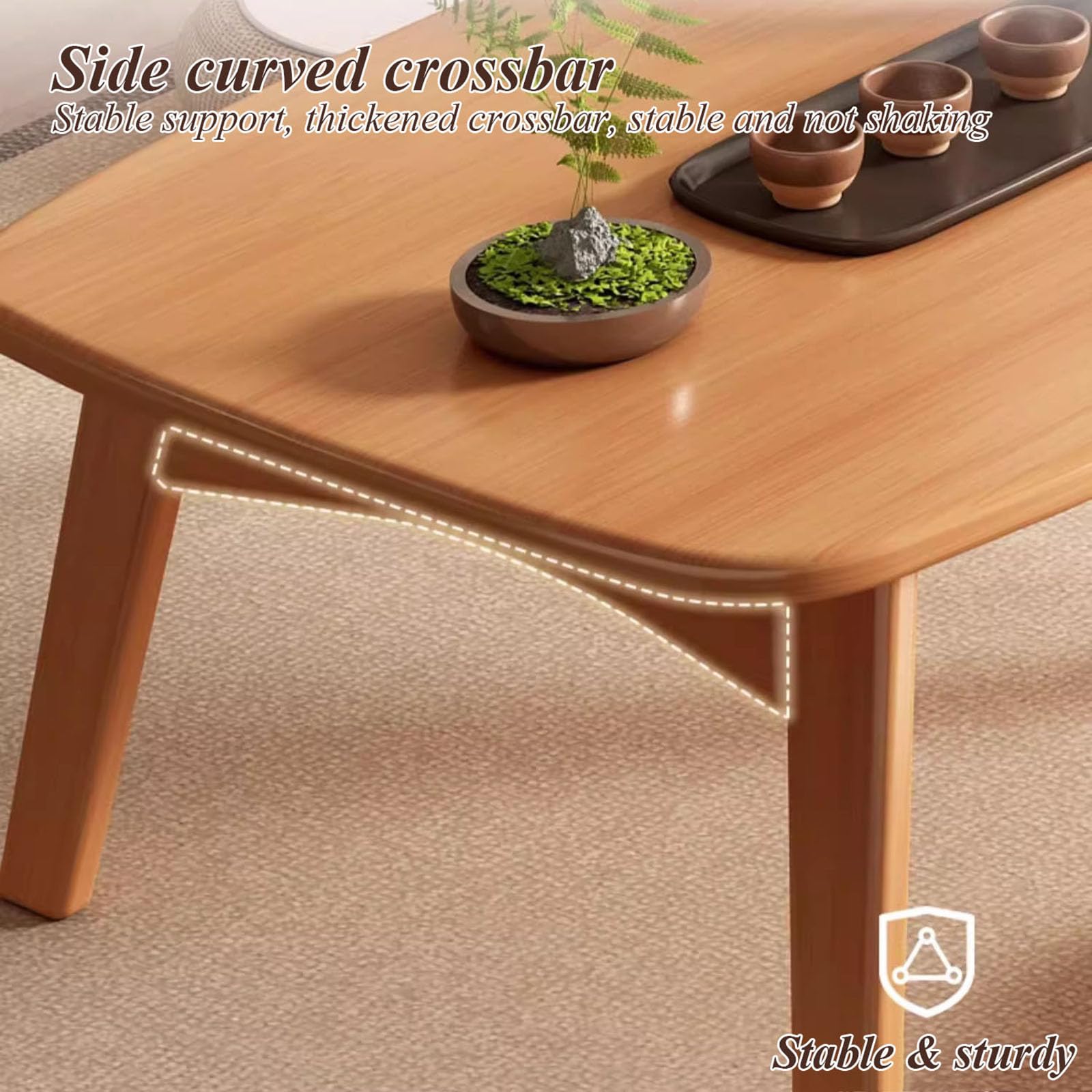 Amazon.com: Japanese Floor Table Folding Bamboo Wood Coffee Table