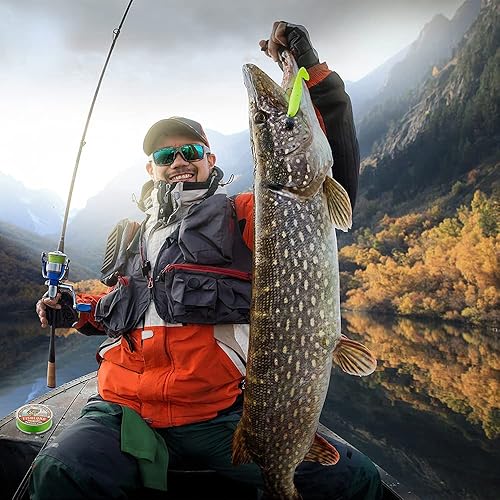 Miniatura 7 de FISHLUND Línea de pesca trenzada, trenza de línea de pesca resistente al color, fuerte, suave, redonda, sensible, línea trenzada de libra de prueba