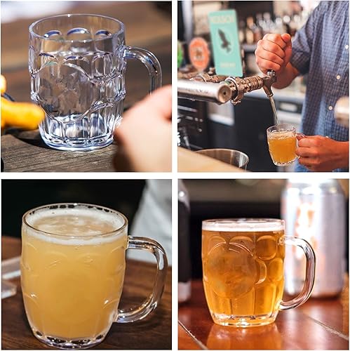 Miniatura 5 de Mini tazas de plástico para cerveza, 8 onzas, transparente con hoyuelos, adecuadas para niñosniños, aptas para lavavajillas, sin BPA (10 unidades)