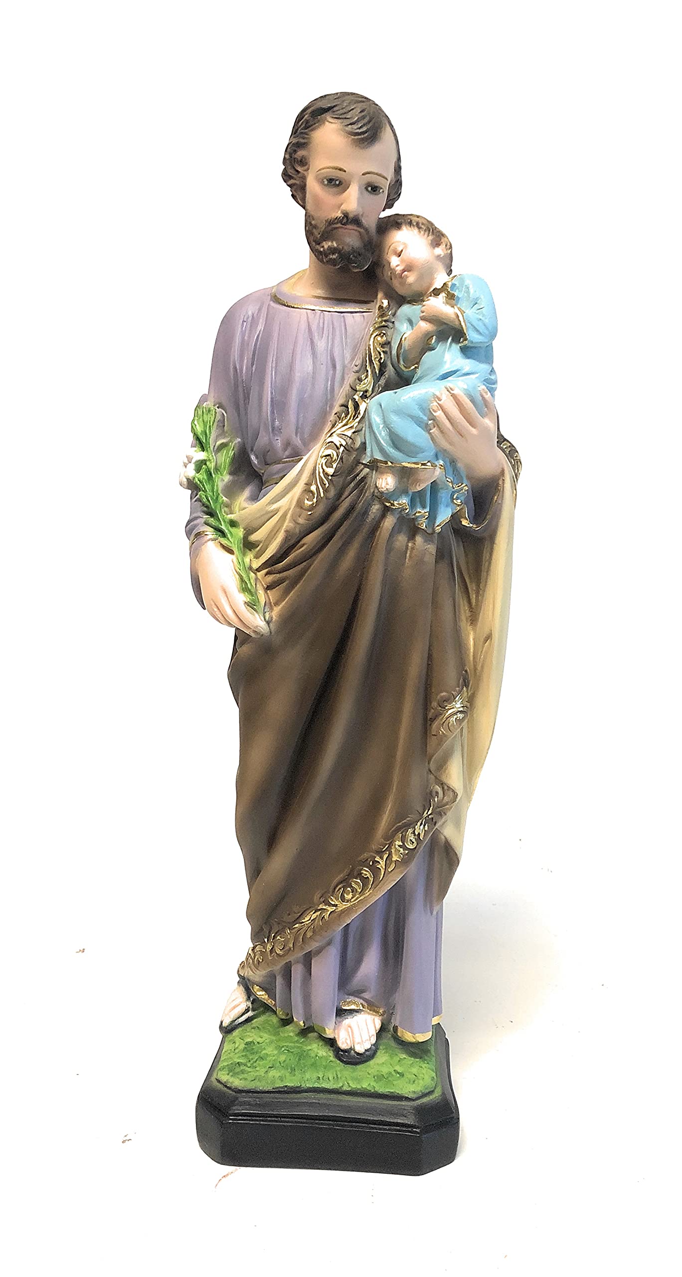 Costa Statua San Giuseppe cm. 40 marmo resina dipinta a mano - Prodotto Italiano