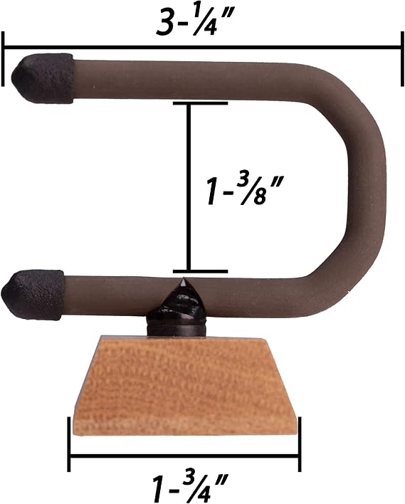 Dulcimer Hanger wall mount hanger by String Swing CC01D-O Solid Oak Hardwood Block