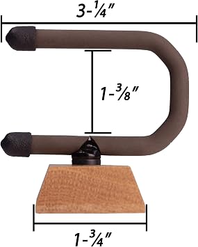 Dulcimer Hanger wall mount hanger by String Swing CC01D-O Solid Oak Hardwood Block