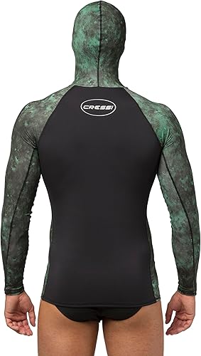 Miniatura 4 de Cressi Adult Camouflage Hooded Rash Guard - Cofre acolchado de neopreno Cobia consigue el equipo Hunter