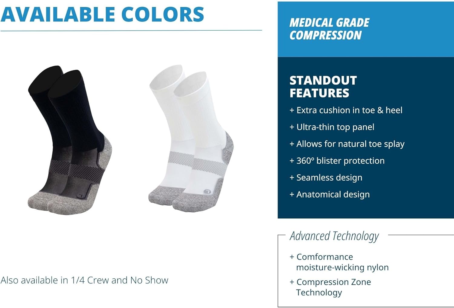 OS1st AC4 Active Comfort Socks with Blister Protection Double-tab and reinforced seamless toe, great for runners - Image 6