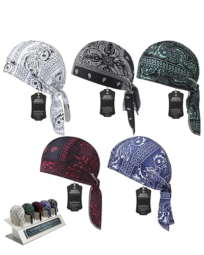 Headscarf Pirate Bandana Scarf Cooling Paisley Head Cap Motorcycle Helmet