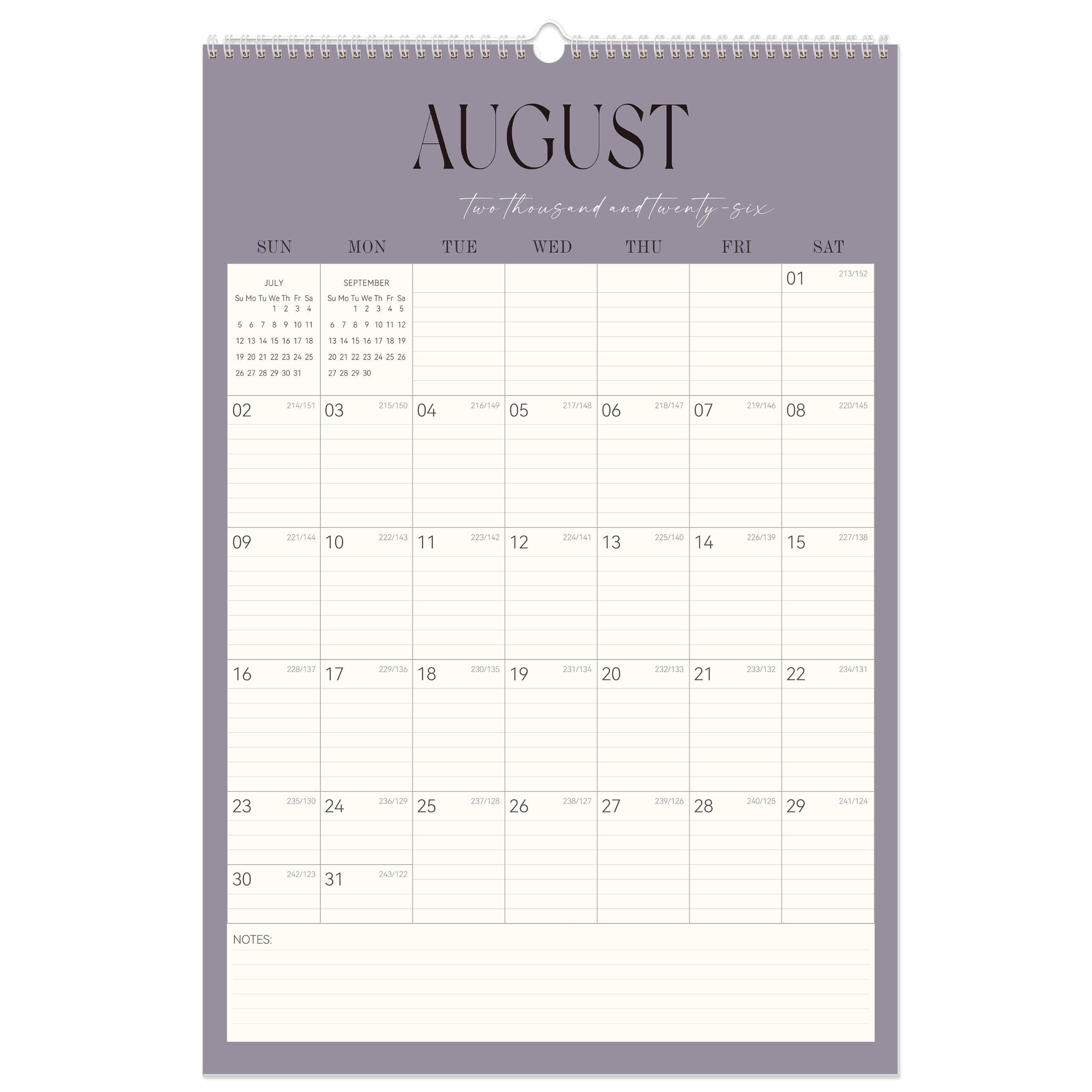 GuassLee Large Wall Calendar 2026-2027, 22'x 15', 19 Month Vertical Jumbo Desktop/Wall Calendar