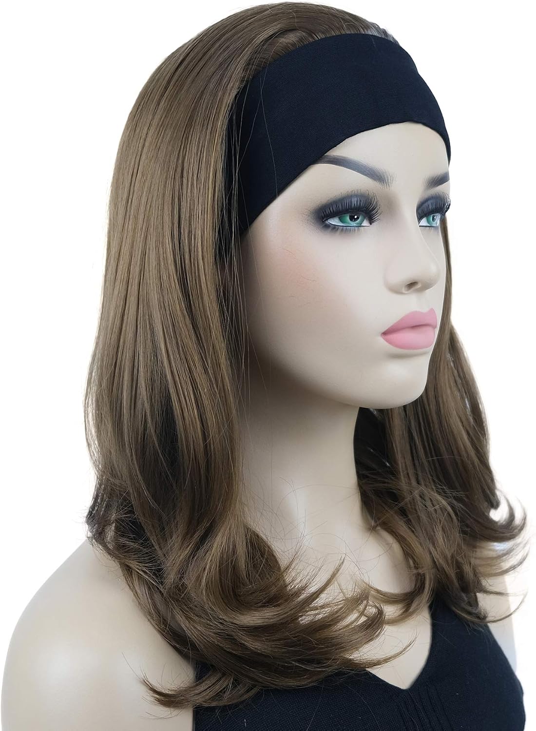 Lydell Long Straight Wavy Hair Wigs Headband Synthetic Wigs (Light Golden Brown) - Image 3