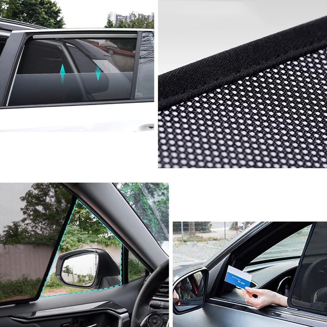 Osłony na boczną Szybę Samochodu Osłona Przeciwsłoneczna do Freemont 2011-2016 Niemowląt Zasłony Magnetyczne Ochrona Przed UV Akcesoria Składana(Front+Rear 4pcs)