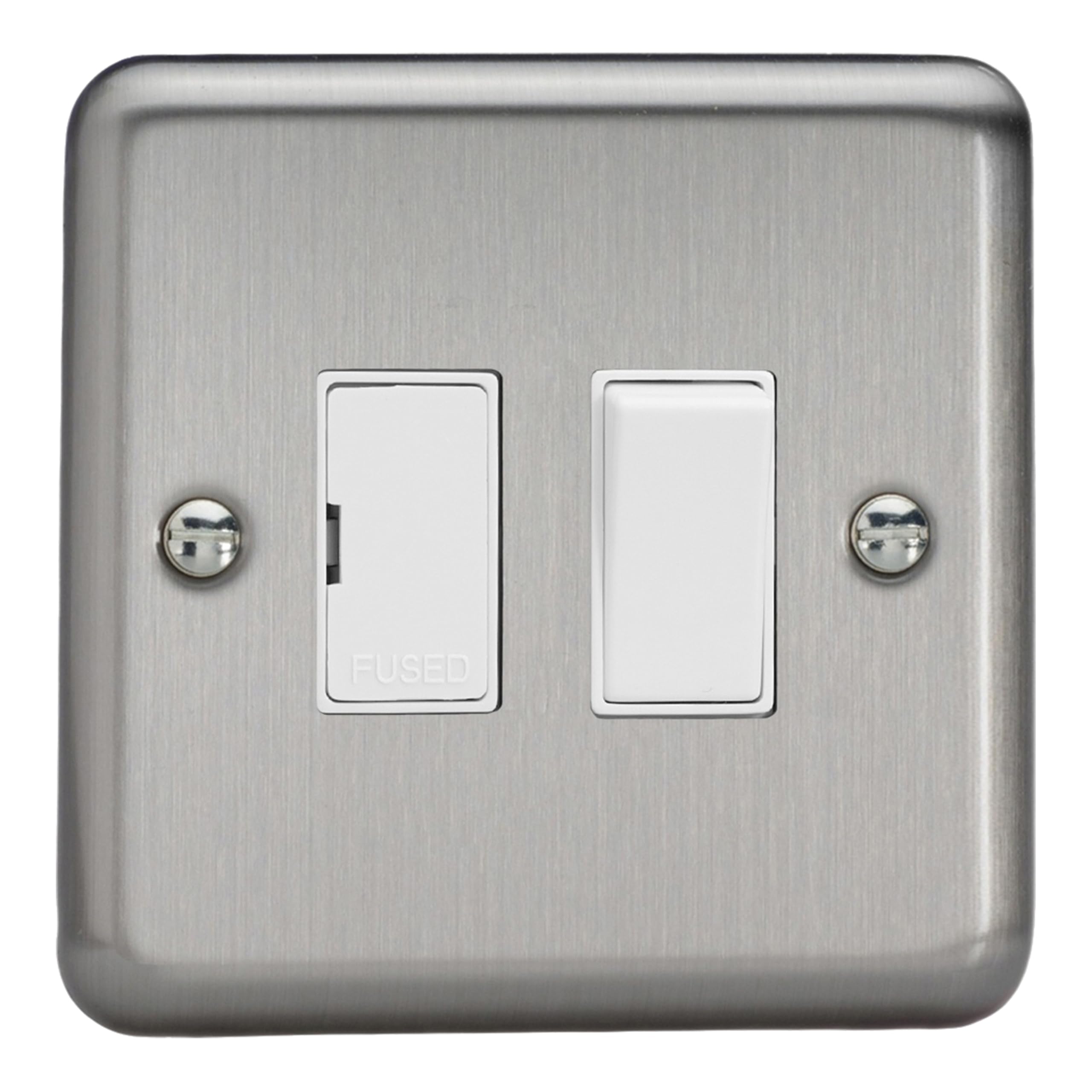 Fused Spur Silver Switched Classic Matt Chrome + White Insert Varilight XS6W