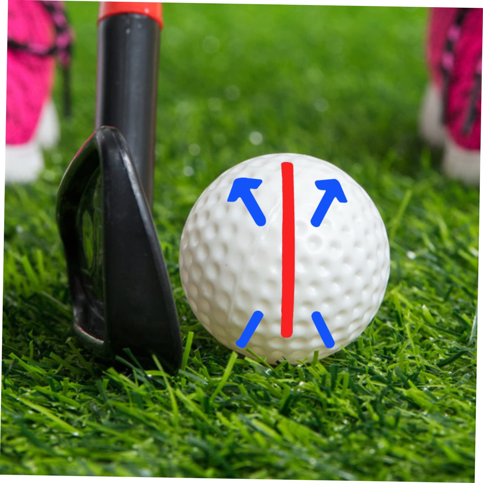 ibasenice Herramientas de Alineación para Bolas con Marcadores de Clip de Alineación y Bolígrafos de para Golfistas para Dibujo Preciso y Identificación de Bolas