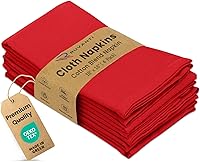 Vista 43 de Ruvanti - Juego de 12 servilletas de tela, servilletas de 45 x 45 centímetros lavables, suaves, duraderas, absorbentes, mezcla de algodón.