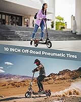 Vista 2 de isinwheel Scooter eléctrico GT1GT2 para adultos, velocidad máxima de 28 MPH, rango de 2837 millas, motor de 8001000 W, carga de 330 libras, scooter