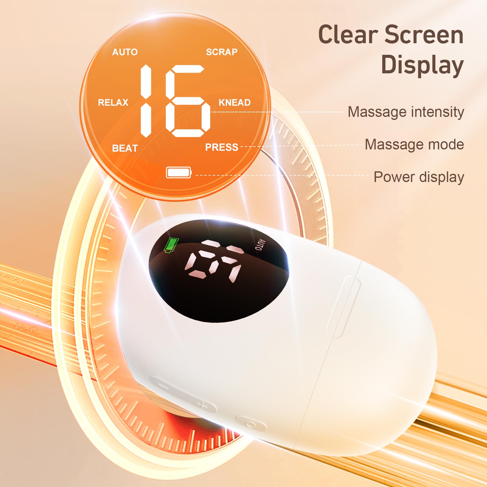 Gesundheitsexperte, tragbares Massagegerät mit LCD-Bildschirm und Ladebox