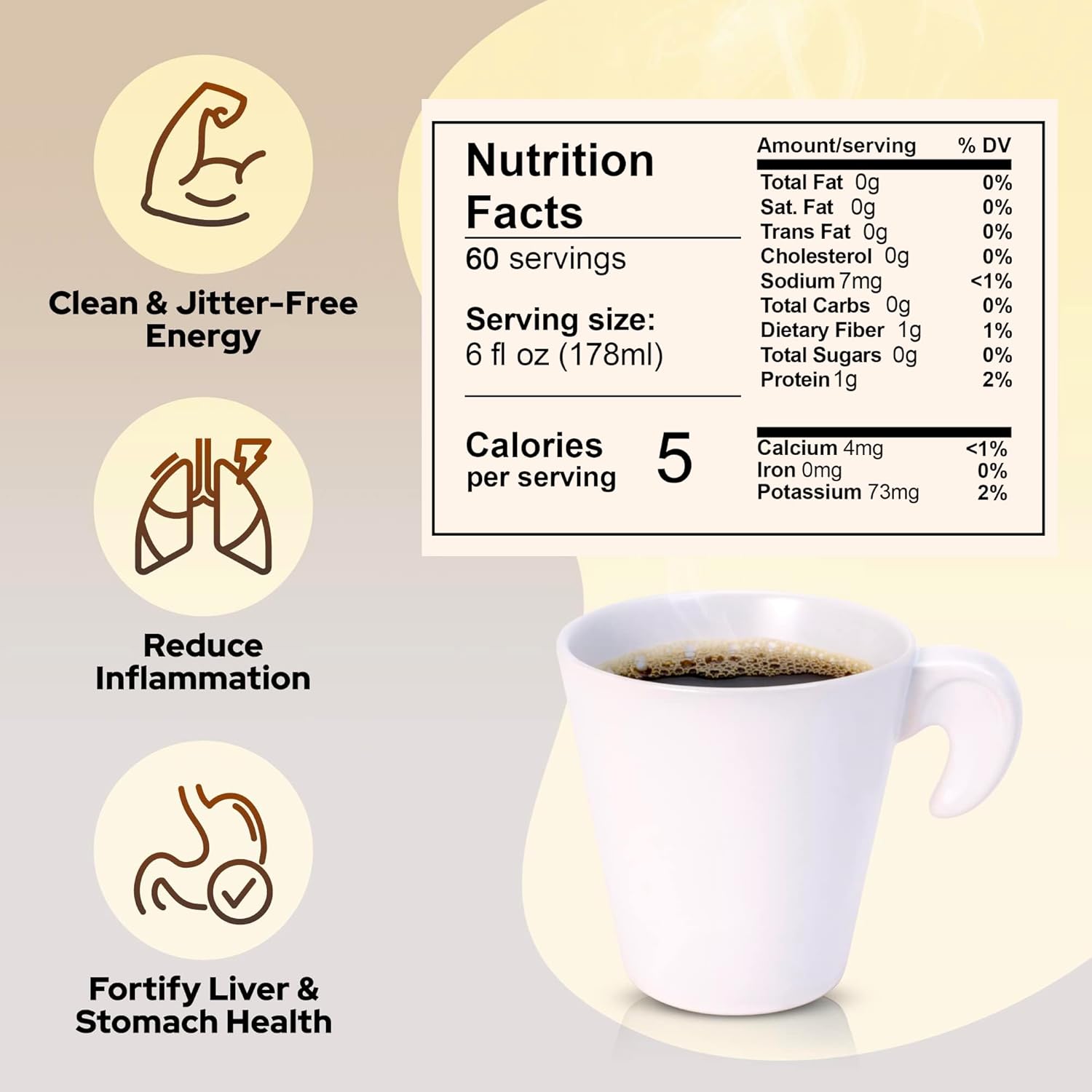 La Republica Ground Mushroom Coffee, Organic Fair Trade Arabica with Superfood Mushrooms (Medium Roast, 60 Servings) - Image 2