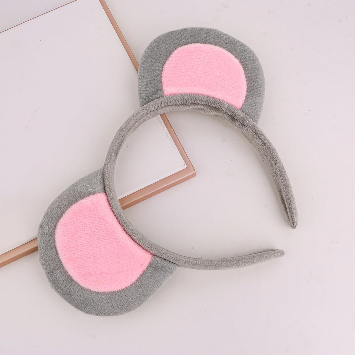 Grey Mouse Ear Headband Elastic Hair Hoop Cute Rat for Animal Christmas Birthday Party Halloween Theme Cosplay Accessories - Image 8