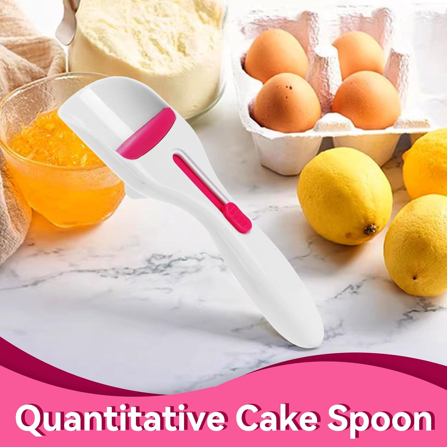 Cupcake Scoop, One Touch Sliding Button Batter Scoop for Muffins Pancakes