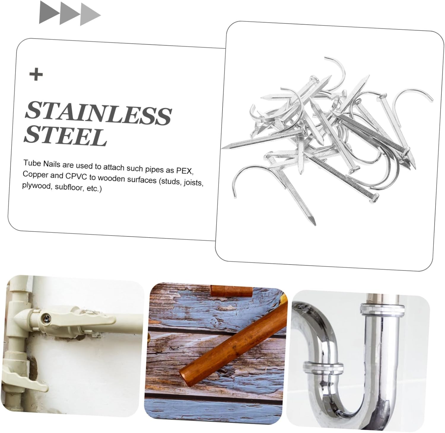 1bag Hook Tails Hook Nails for Pipe Support Random Easy Installation for Cpvc for and Plumbing Applications