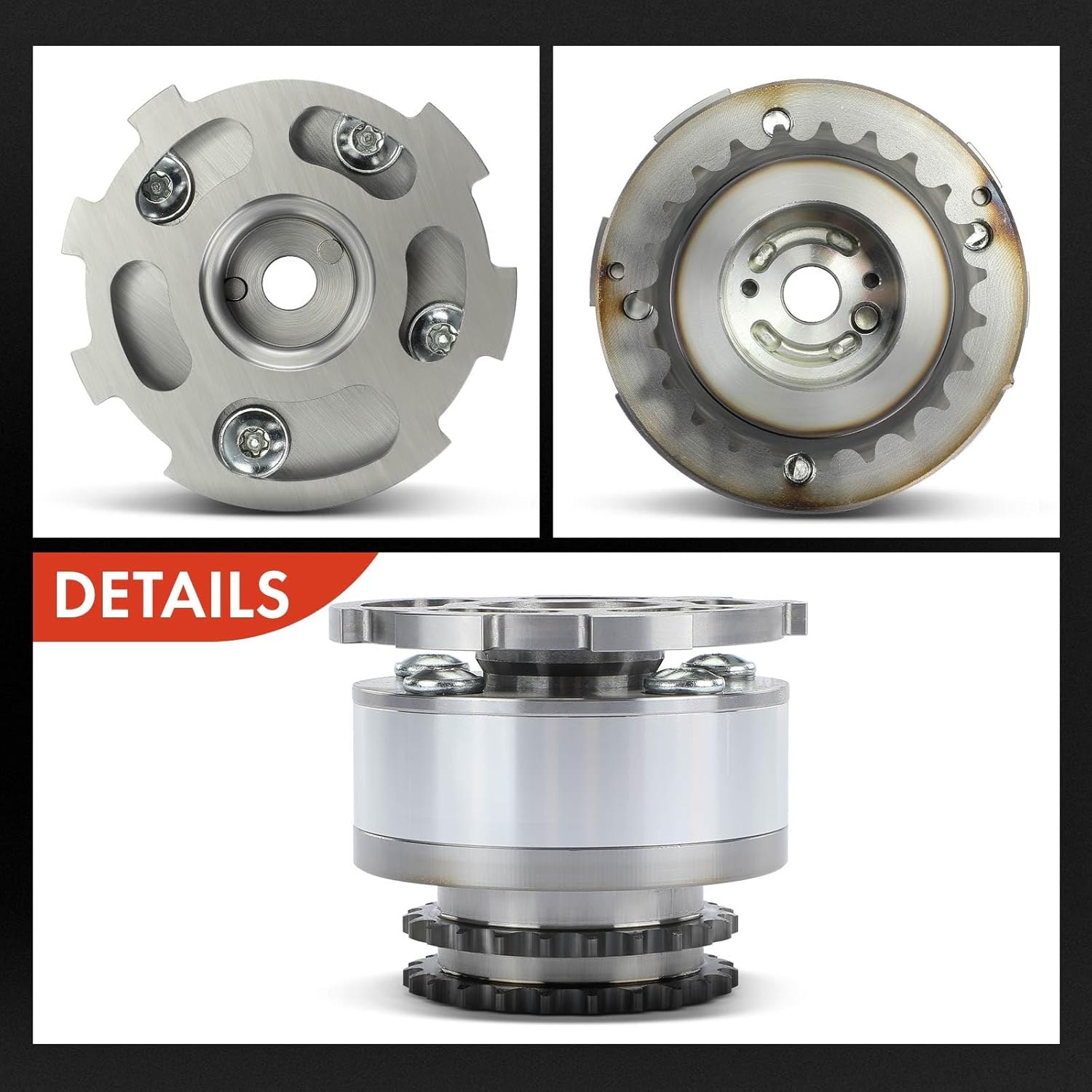 A-Premium Engine Variable Valve Timing (VVT) Sprocket Gear Camshaft Adjuster Phaser Compatible with Kia Optima 2006-2010, Rondo 2007-2010, 2.7L, Replace# 243503E000