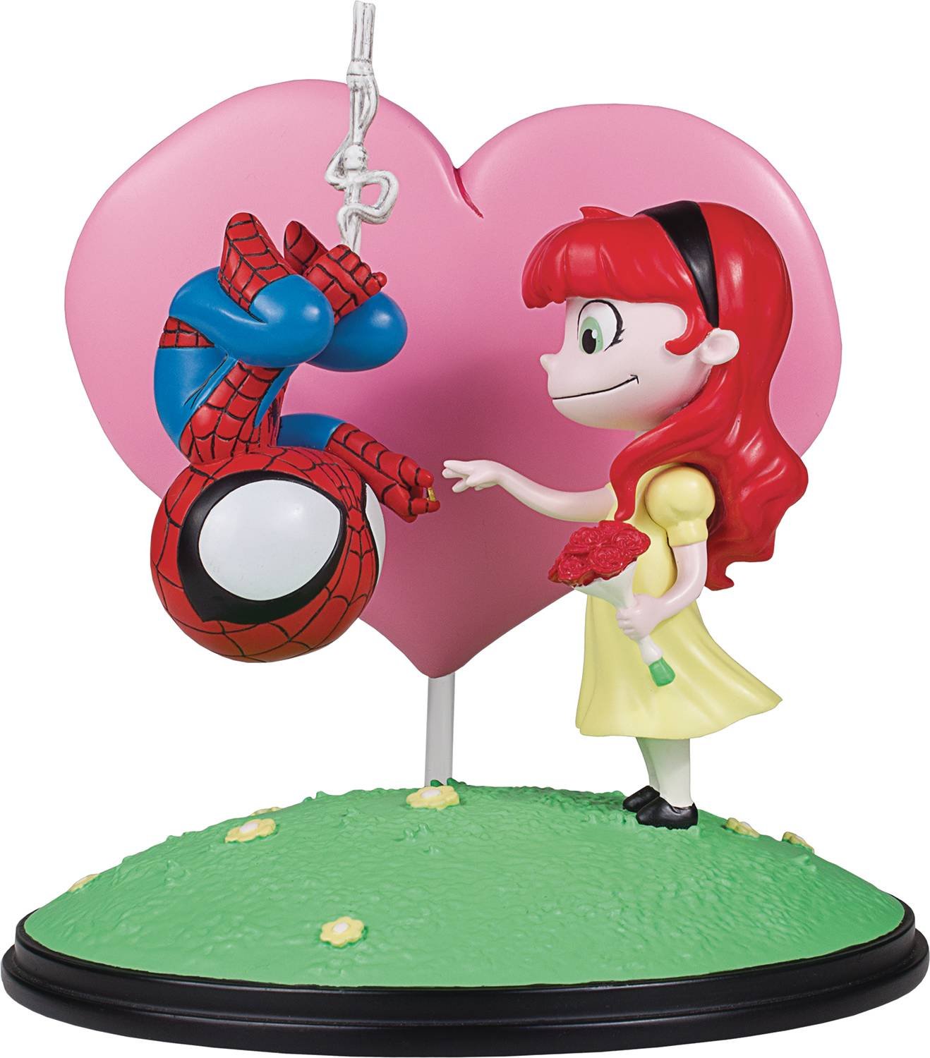 Gentle Giant Spider-Man and Mary Jane Animated Statue, Red, 4x5x4