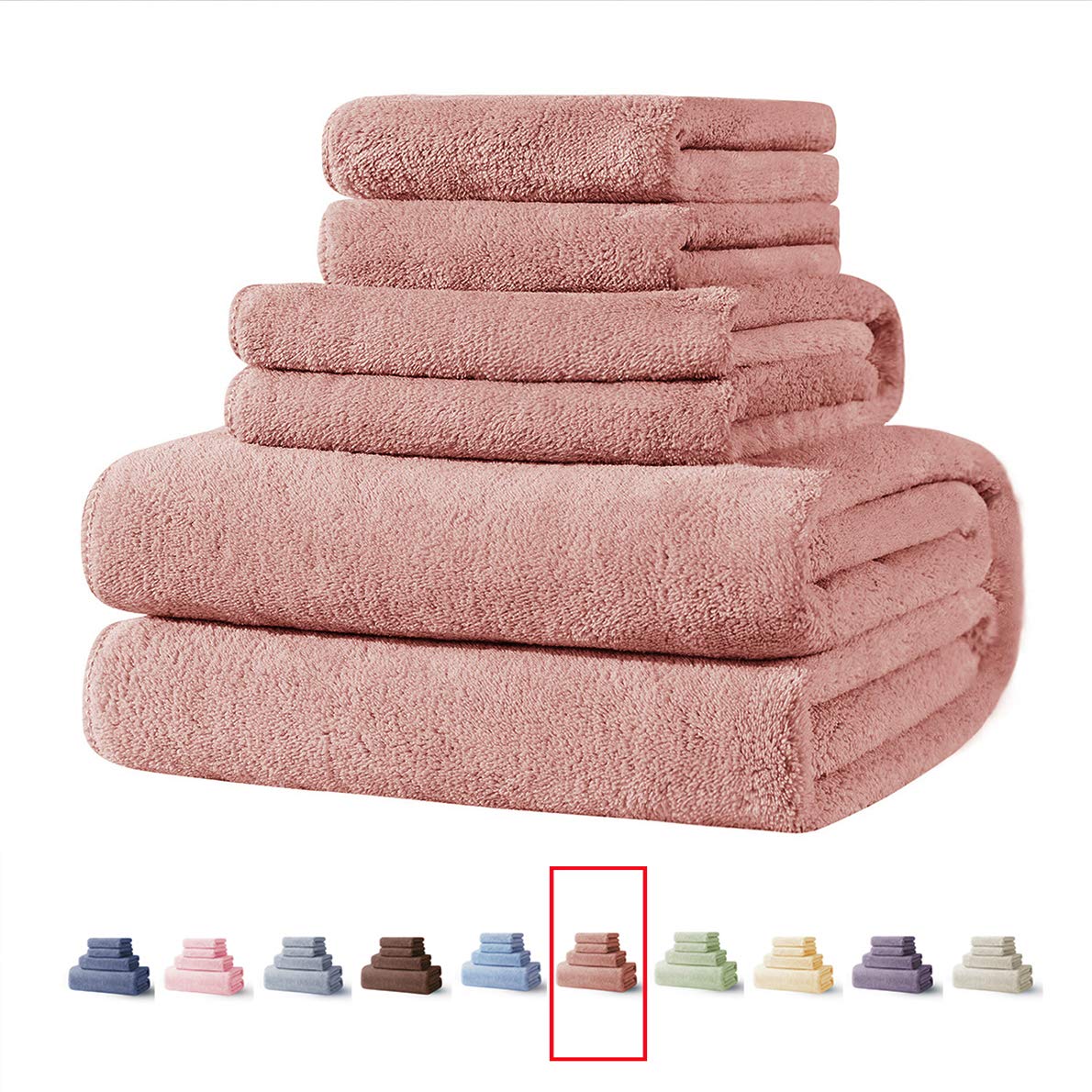 4 Piece Quick-Dry Microfiber Towel Sets, Super Soft and Absorbent Bathroom Towels, Great Shower Towels, Hotel Towels Gym Towels- Coral Pink