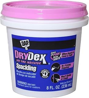 DAP 7079812328 DryDex Dry Time Indicator Spackling, Pink/White, 8 Fl Oz
