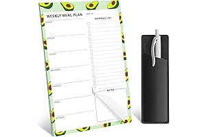 60 Sheets Meal Planner for Fridge, 7x10'' Magnetic Meal Planner and Grocery...