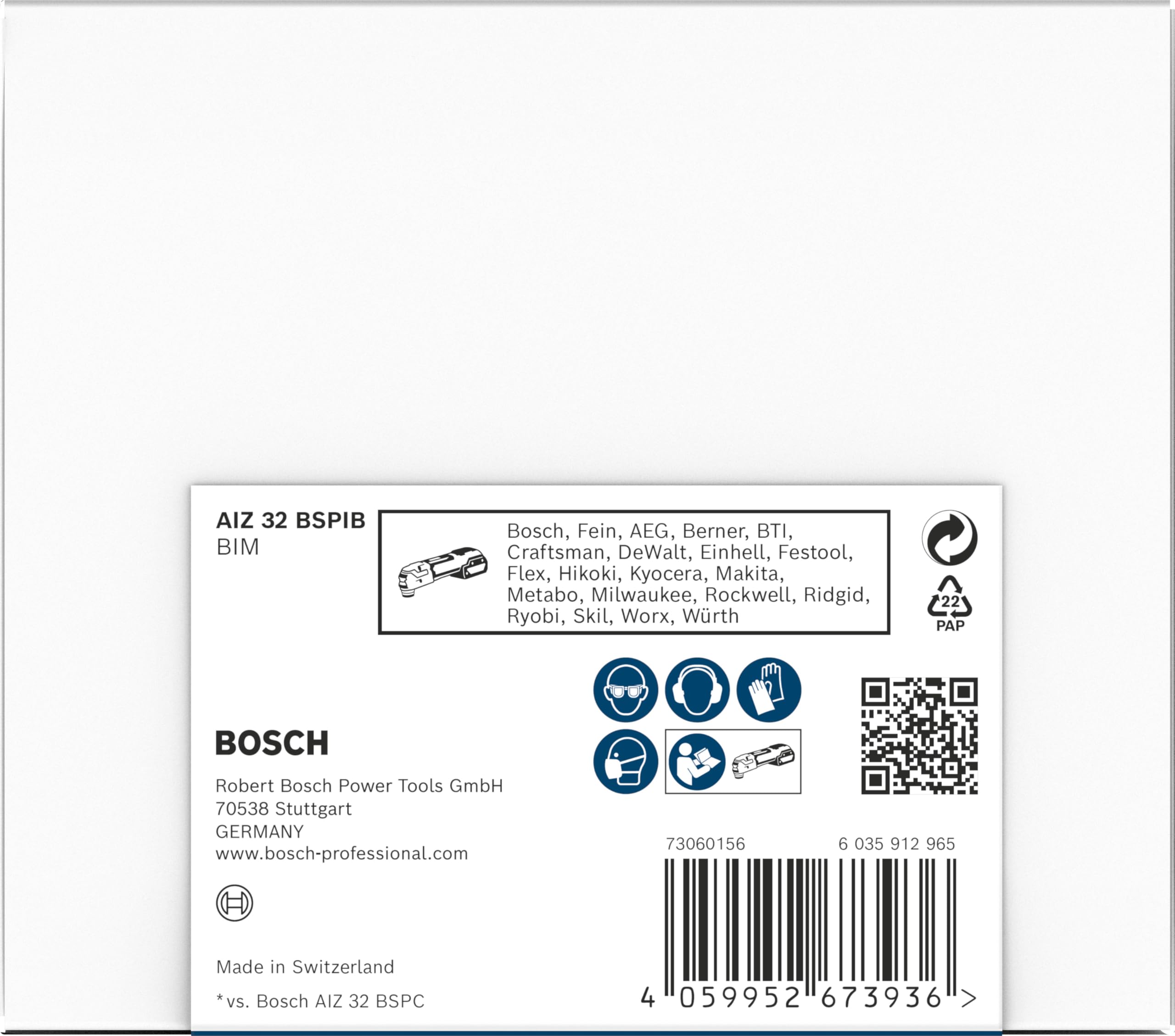 Bosch 50x PRO Multi Material AIZ 32 BSPIB arkusz do narzędzi wielofunkcyjnych (do twardego drewna, płyt powlekanych tworzywem sztucznym, szerokość 32 mm, profesjonalne akcesoria, narzędzie