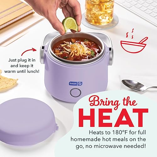 Miniatura 2 de DASH Hot2Go Calentador de alimentos personal (20 onzas) - Lavanda
