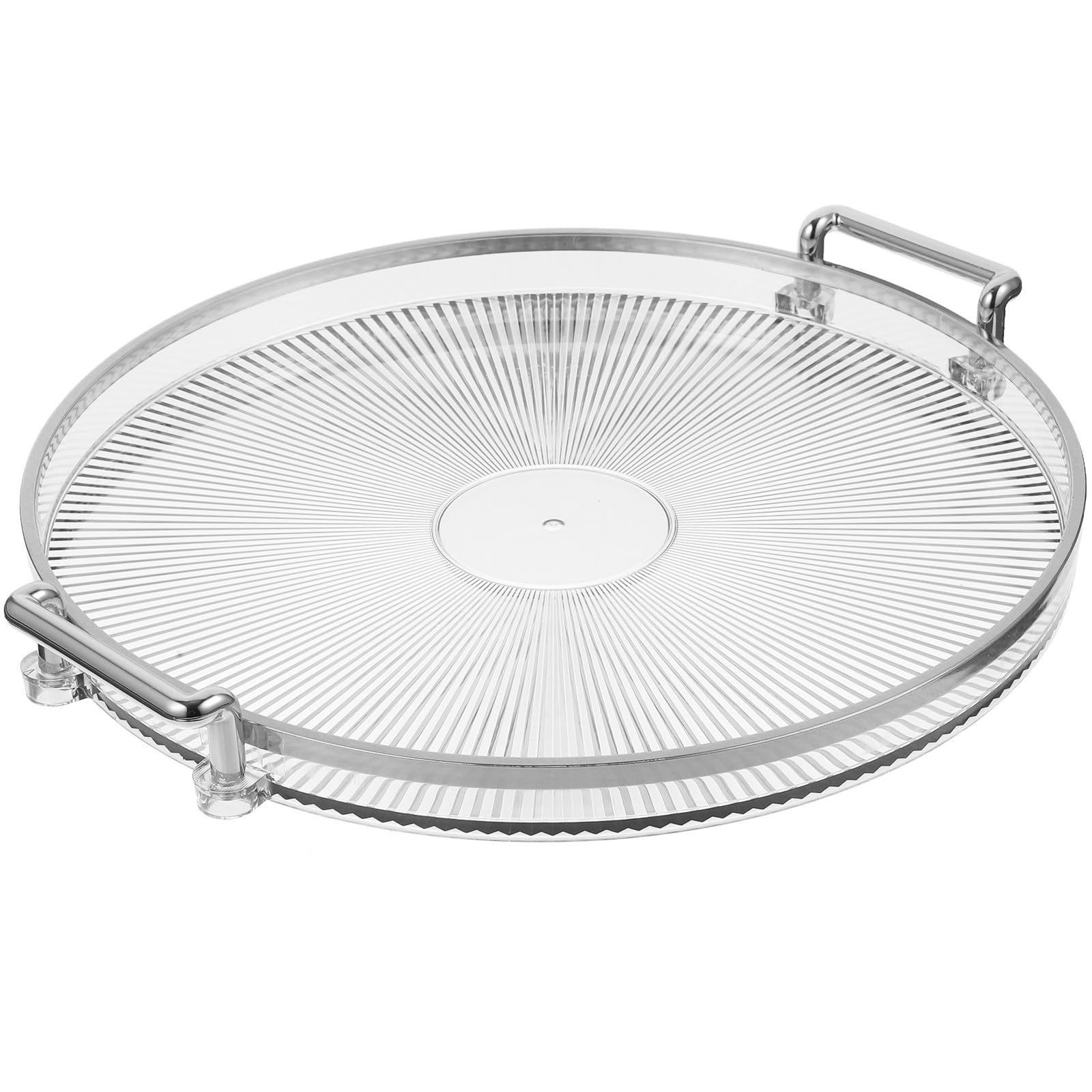 Bandeja plata redonda NIYANGLE con acabado elegante para almacenar joyas