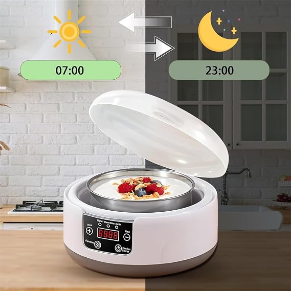 Probiotic Yogurt Maker, Automatic Maker Machine, Multi-Function Maker Machine with Time Contro & Temperature Control, for Home DIY Yogurt (with 5 Cups)