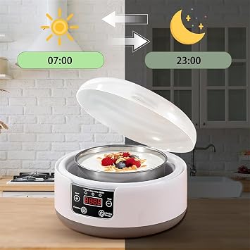 Probiotic Yogurt Maker, Automatic Maker Machine, Multi-Function Maker Machine with Time Contro & Temperature Control, for Home DIY Yogurt (with 5 Cups)