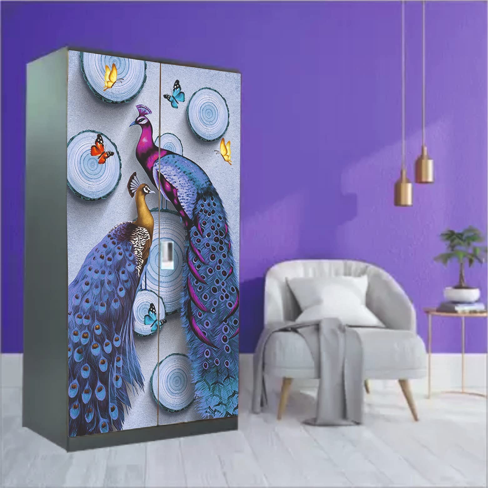Decor Production Self Adhesive Wallpaper Wall Sticker for Almirah/Wardrobe(Design no. almirah-wallpaper-pt06-5) (B09CSYJNR3) Amazon Price History, Amazon Price Tracker