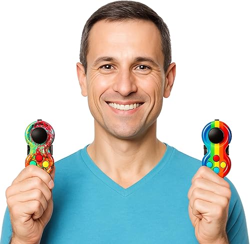 Miniatura 6 de Skylety 2 unidades Fidget Pad Controlador de juego Fidget Toy Game Pad de mano Juguete educativo sensorial para TDAH Añadir TOC Autismo Ansiedad