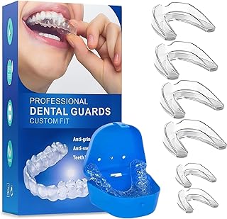 3 Pairs Mouth Guard for Teeth Grinding - Comfortable Custom Mold Night Time Grinding Protection Teeth Cover, Night Guard for Teeth Grinding, 2 Pairs of Large Size, 1 Pair of Small Size