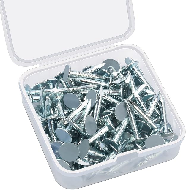 oumuik 80 Pieces Roofing Felt Nails, Roofing Nails for Felt Shed Nails for Wood