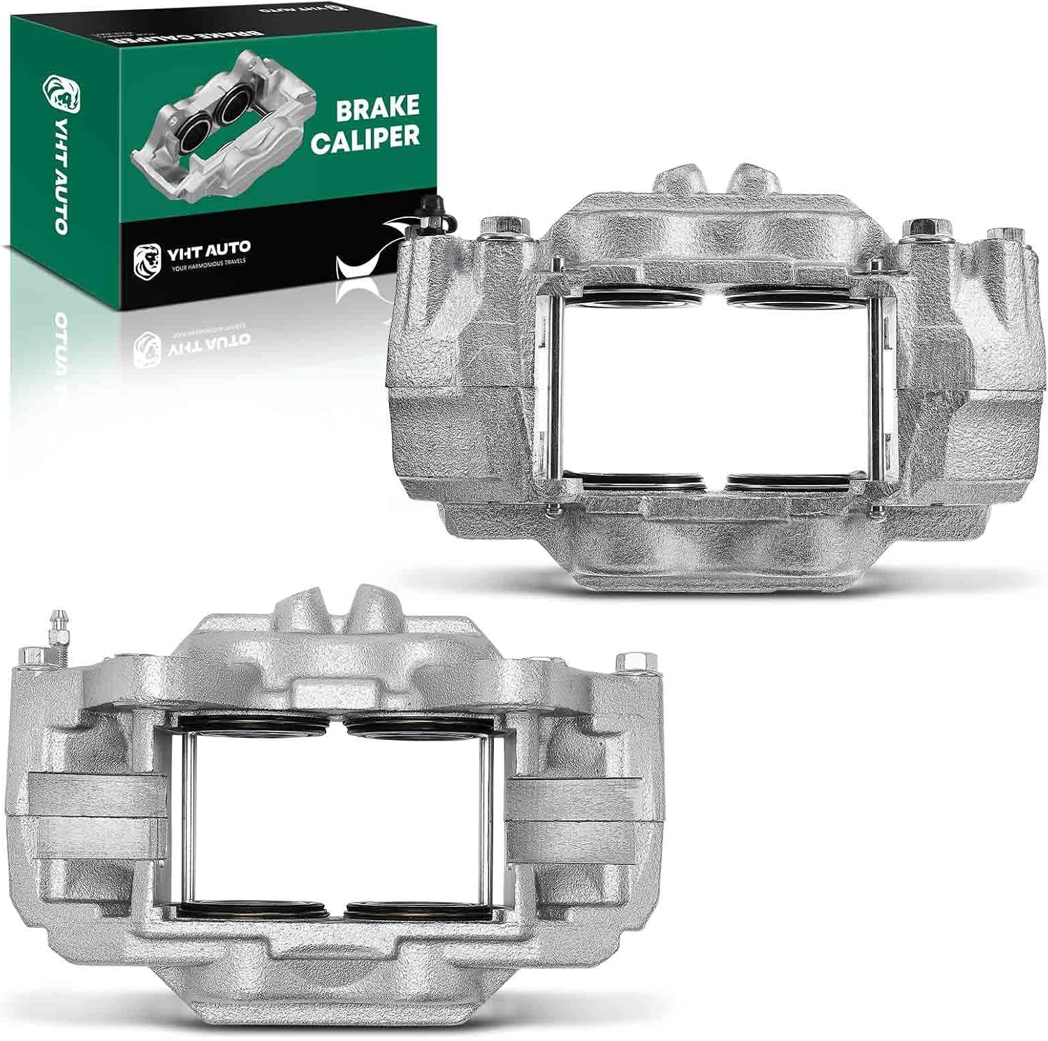 AutoShack 12.28" (312 Mm) Rear Vented Drilled & Slotted Brake Rotors E-Coated Calipers | Replacement For 2003-2009 Lexus GX470 2001-2007 Toyota Sequoia | 4-PC Brake Kit | ShadowGuard - Foto 9