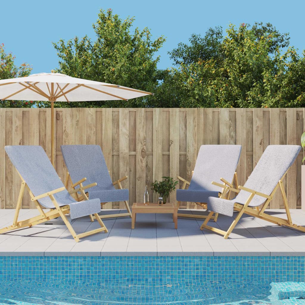 Asciugamani da spiaggia 4 pezzi, grigio, 60 x 135 cm, tessuto 400 GSM, telo da piscina per viaggi, viaggi, viaggi, picnic