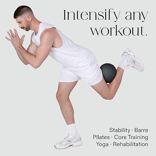 Miniatura 4 de Bala Non-Weighted Exercise Ball - 8" Yoga Ball for Barre, Stretching, Strength & Core Training - Small Pilates Ball Workout Accessory with Mini Pump